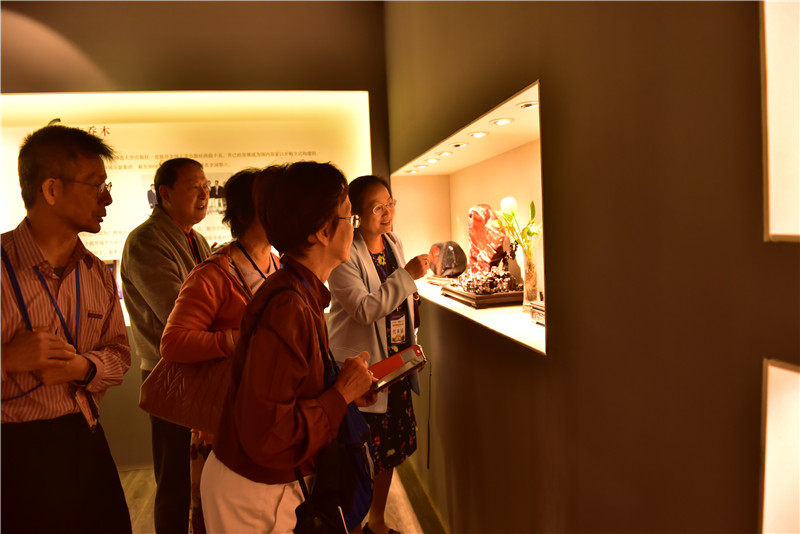 與會(huì )嘉賓參觀(guān)雞血玉博物館 （秦念 攝）.JPG